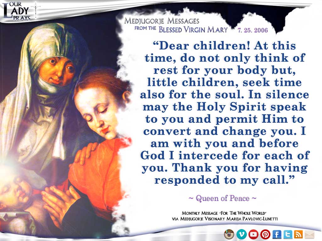 Medjugorje Message from the Blessed Virgin Mary, July 25, 2006